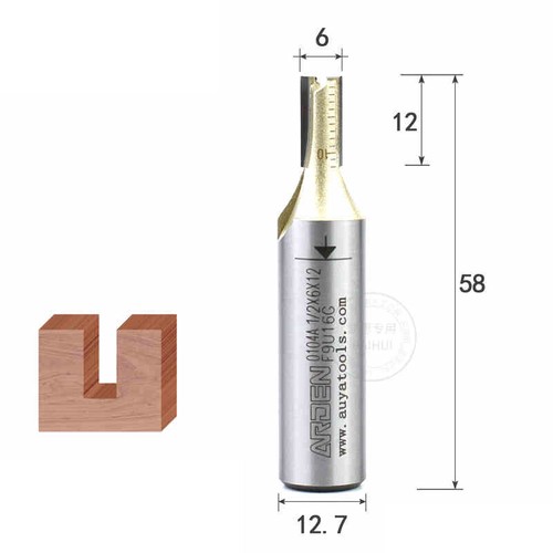 1/2" Shank Straight Router Bit Cutter Wood Milling Cutting CNC Flush Trim Bit - Picture 7 of 26