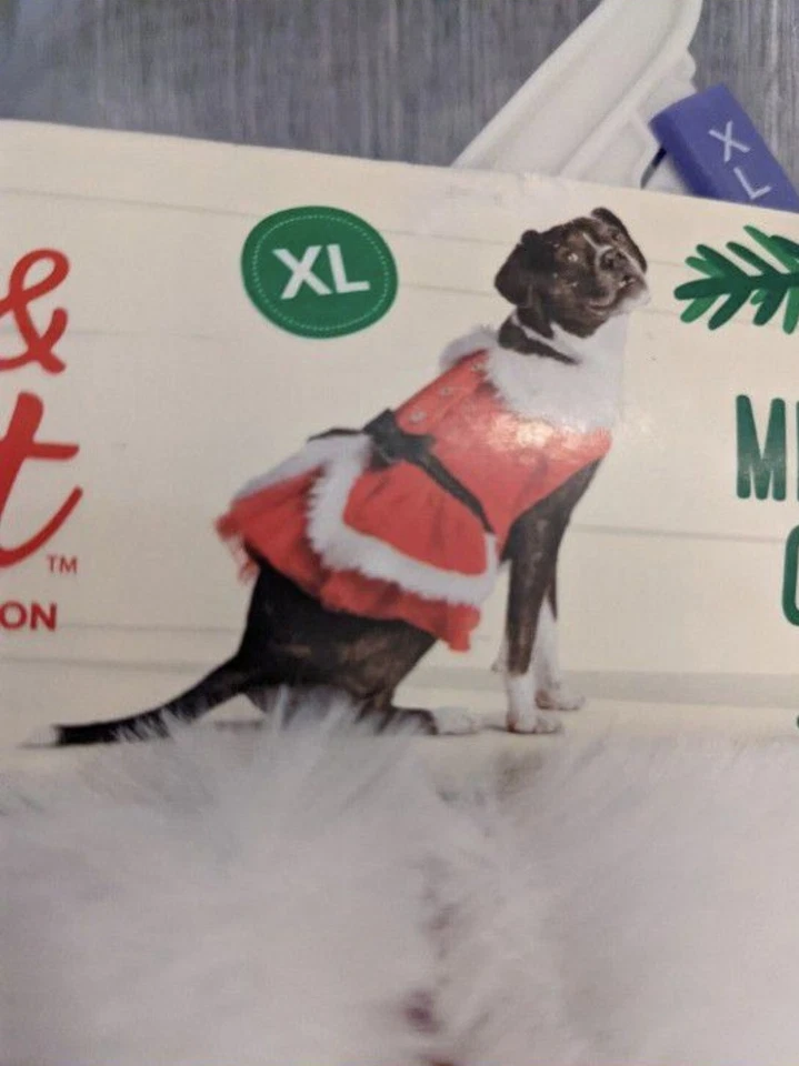 LOT $121 Dog NWT Christmas Costume XL & Pajamas & Thick Sweater & Harness &Leash - Image 3 of 4