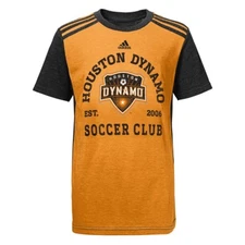 Houston Dynamo Adidas MLS Youth Orange Club Triblend T-Shirt