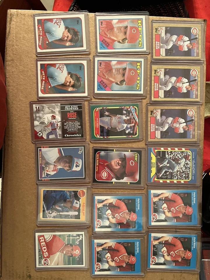 Pete Rose 111 Mega Baseball Card Lot 1980’s Topps, Donruss, Etc. - Image 2 of 4