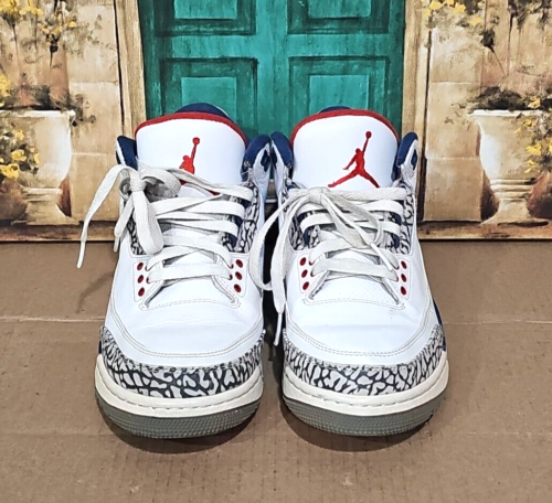 Zapatos para hombre Nike Air Jordan III 3 retro azul verdadero talla 8 2016 854262-106 - Imagen 7 de 12