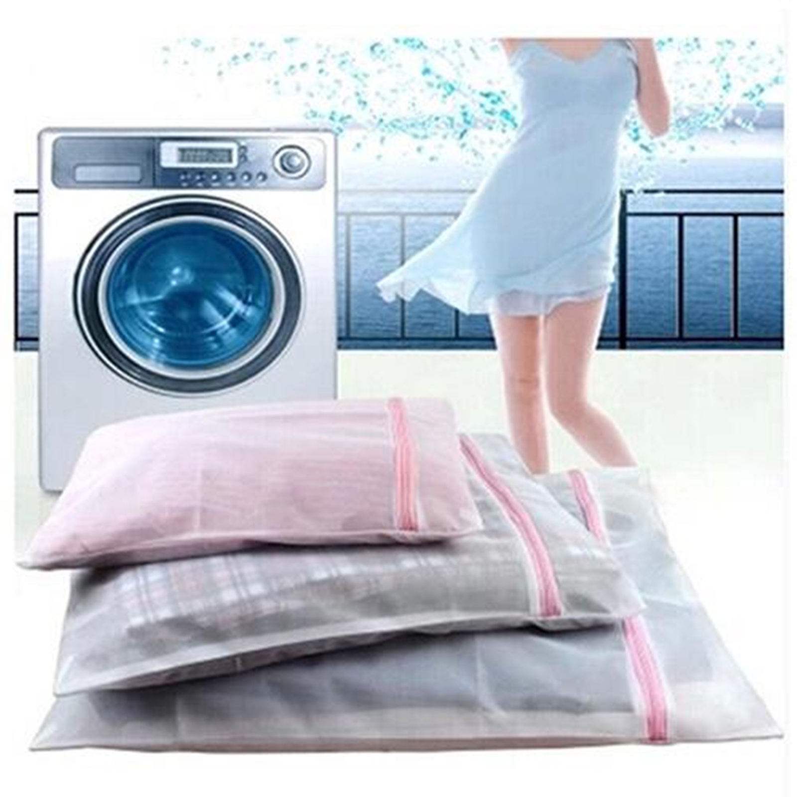 Underwear Bra Socks Lingerie Protect Washing Saver Aid Mesh Net Laundry Bags STU