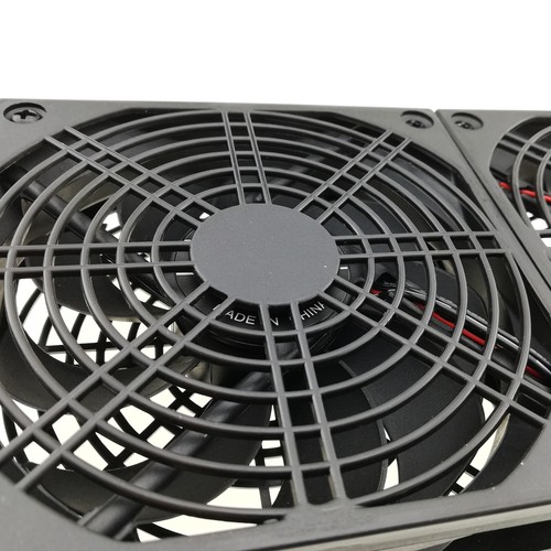 DC 12V Cooling Stand Dual 12cm Fan Cooler 1800RPM for PC Router Modem Docking - Picture 9 of 10