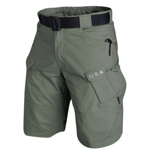 Summer Men's Sports Cotton Linen Loose USA Shorts Pocket Jogging Shorts Pants - Picture 13 of 27