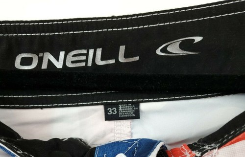 O'Neill Mens Sz 33 Board Shorts Drawstring Beer Pong Design GUC   - Picture 7 of 9