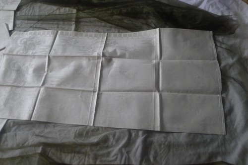 Jugendstil Leinen Damast Handtücher 6 Stück unbenutzt 112 x 49cm - Bild 3 von 10