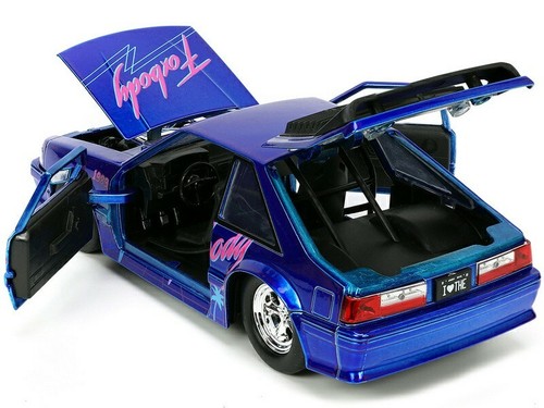 FORD MUSTANG GT CANDY BLUE 1989 AMO GLI ANNI 80 1/24 PRESSOFUSO MODELLO JADA 31379 - Foto 4 di 4
