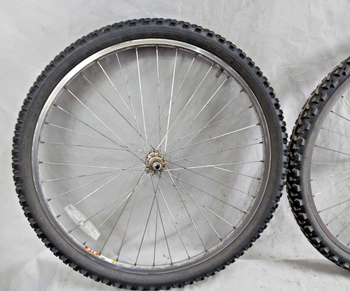 Weinmann 519 26" MTB Wheel Set Freewheel 135/100OLW Silver Old Retro USA Shipper - Picture 6 of 24