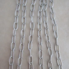 5 feet paperclip chain 5mm wide rounded link stainless steel hypoallergenic