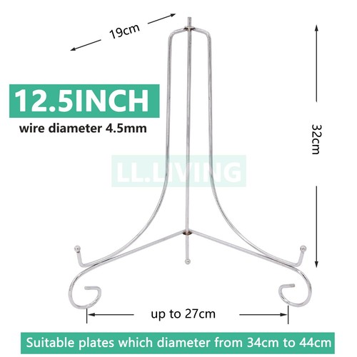 Plate Stands Iron Display Easel Photo Picture Bowl Dish Book Holder Frame Silver - Picture 12 of 14