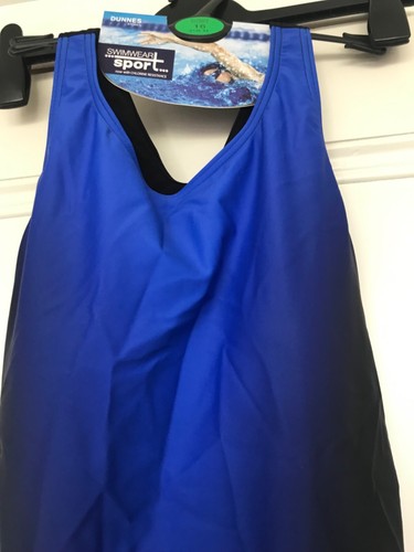Dunnes Blue Sports Swimming Suit Size 16 / Eur 44 Chlorine Resistant - Picture 2 of 24