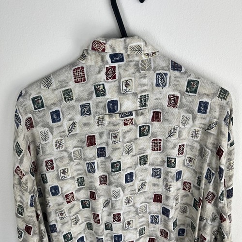 Vintage Jazzy Shirt Mens Large Patterned Graphic Festival Funky Multicolored - Picture 5 of 11