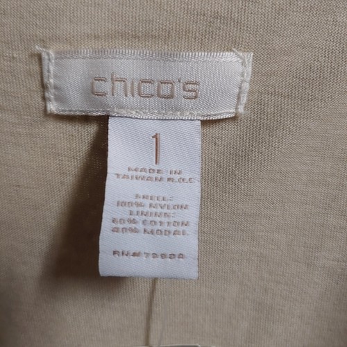 Chicos Gr. 1 (M/8) ärmelloses grünes Lorbeer Spitzen-Overlay Tanktop U-Ausschnitt - Bild 3 von 7