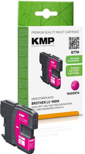 Kmp B77M Magenta Tintenpatrone Ersetzt Brother LC-980M-image