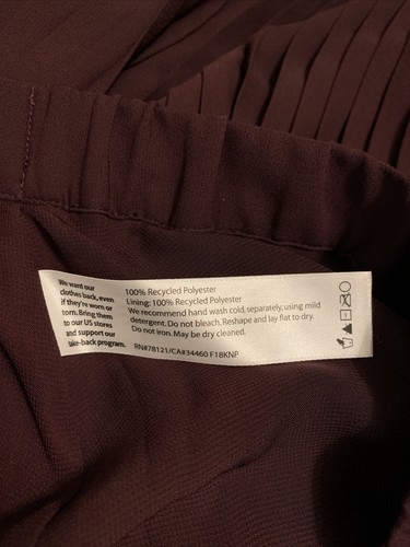 New Eileen Fisher $258 C/L KNIFE PLEATED SKIRT FBKNP-S8804M Sz 10 In RASNT - Picture 9 of 9