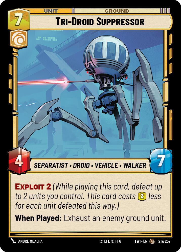 Tri-Droid Suppressor - Near Mint Foil Star Wars: Unlimited