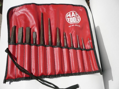 Mac Tools SPC12K 12 piece Punch & Chisel Set Vintage Lot in Pouch Bag No. 132 - Picture 2 of 19