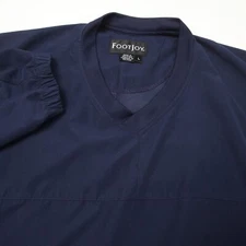FootJoy Windshirt Mens Large Blue Pullover V Neck Long Sleeve No Logo