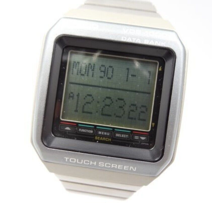 時計 CASIO DATA BANK VDB-1000 Very Rare Casio VDB-1000 Data Bank First Touch Screen Watch