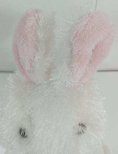 8"Webkinz Lil'Kinz White Rabbit Plush Stuffed Animal, Pink Ears- No Code - Picture 3 of 7