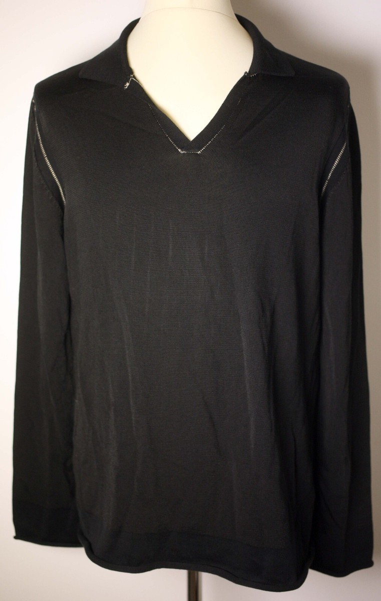 ト*ン様 90s USA製 ブラック ポロチノ Tom & Carlos New York men's vintage black polo shirt circa