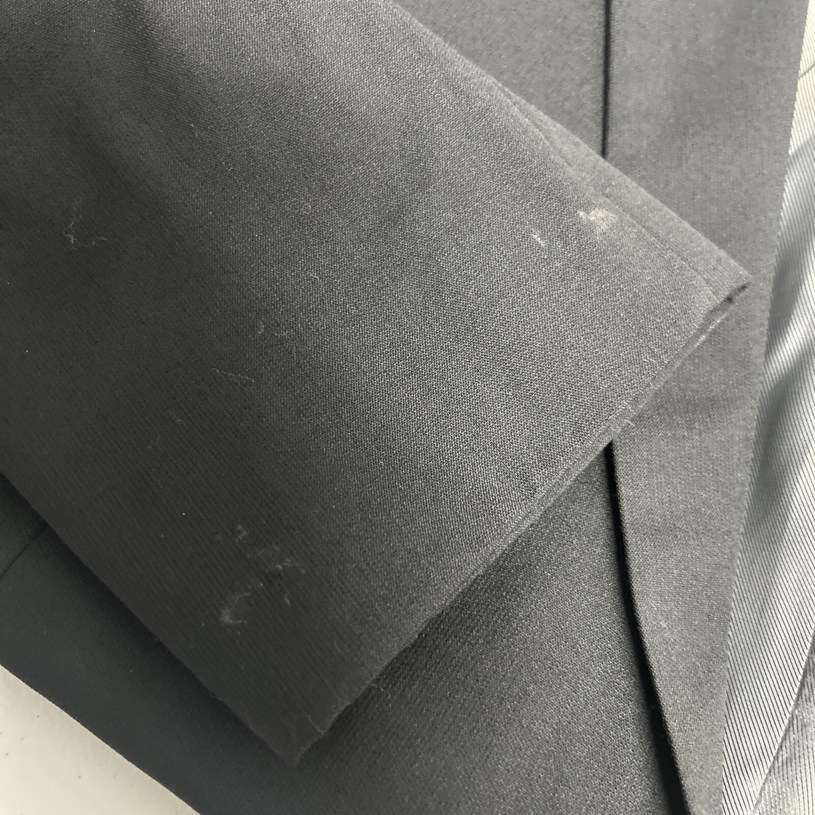 Pronto Uomo Solid Black Wool Blend Two Button Bla… - image 8