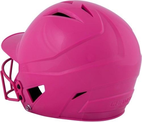 CHAMPRO HX Rookie Fastpitch Softball Schlaghelm mit Gesichtsmaske Medium Pink - Bild 5 von 7