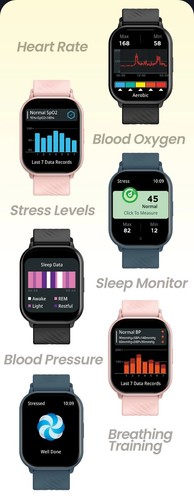 Smartwatch Voice Calling Tracker Zeblaze GTS 3 Unisex Health Fitness Band - Picture 16 of 17
