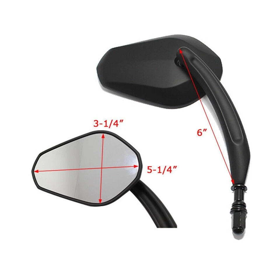 Espejos retrovisores laterales para Harley Davidson Street Glide Road King Softail XL 800 Sportster Foto 4 de 4