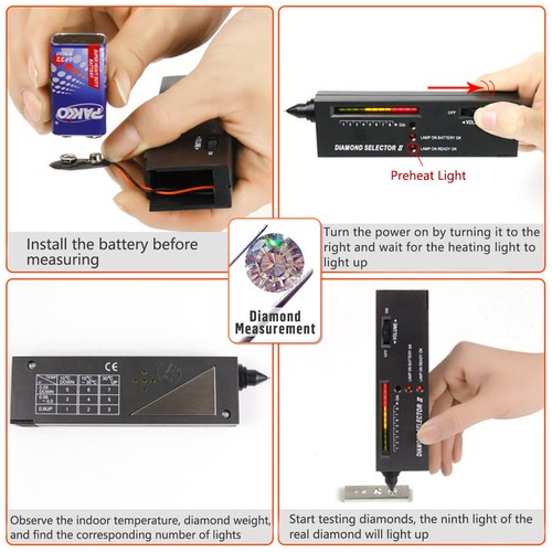 Diamond Selector II Tester & Moissanite Tester Gemstone Jewelry Tool Set w/Loupe - Picture 4 of 20