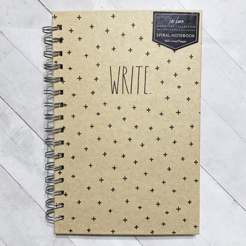 Rae Dunn Notebook WRITE Plus Kraft Spiral Journal Hardcover 8.75" - Picture 1 of 18