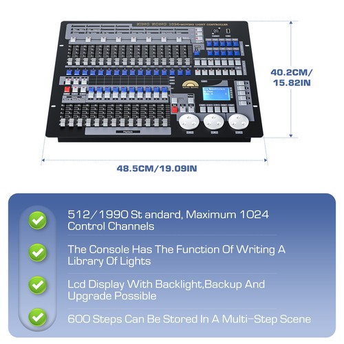 1024 Channels DMX Controller Console Disco 2.4G Wireless Transmitter & Receiver - Picture 6 of 10