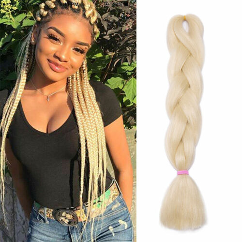 Jumbo Braiding Hair Pre Stretched Braiding Hair Extensions Synthetic Hair Party - Picture 22 of 73