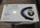 Globe Floating in Midair Colorfully Lighted Black And Silver Globe -New