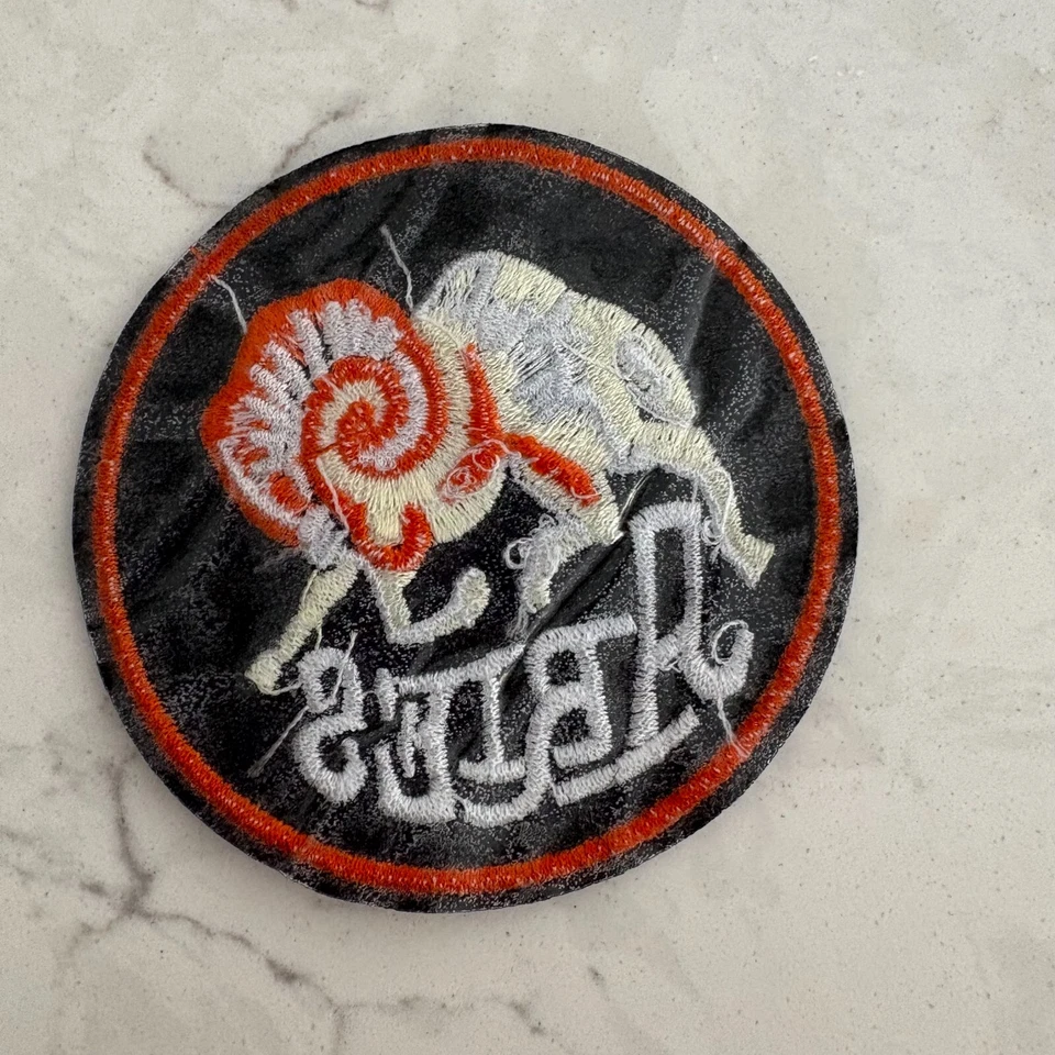 Aries Zodiac Sign Patch Black Orange-Trim Sewing & Craft Embroidered Sew-On - Image 2 of 3