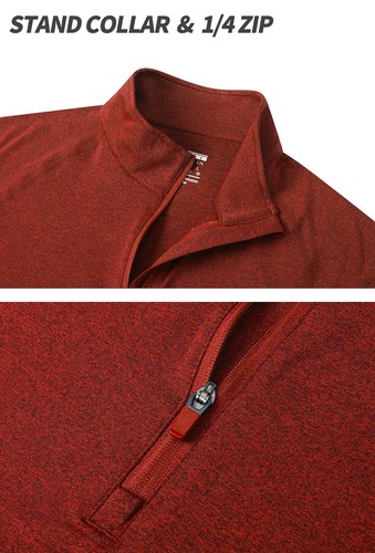 UPF50+ Men's 1/4 Zip Sun Shirts Performance Skin Protection Fishing Shirts Tops - Picture 68 of 68