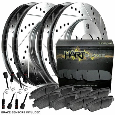 PLATINUM HART DRILLED SLOT BRAKE ROTORS AND CERAMIC PAD PHCR.4417102 REAR KIT