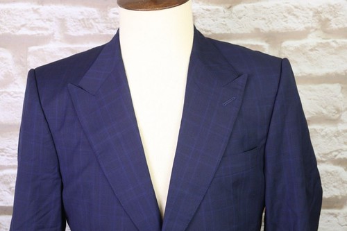 Giacca sportiva blazer monopetto GIEVES & HAWKES blu lana check taglia 42 R - Foto 4 di 20