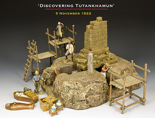 KING & COUNTRY ANCIENT EGYPT AE088 KING TUT'S MUMMY WITH BACKDROP - Picture 4 of 5