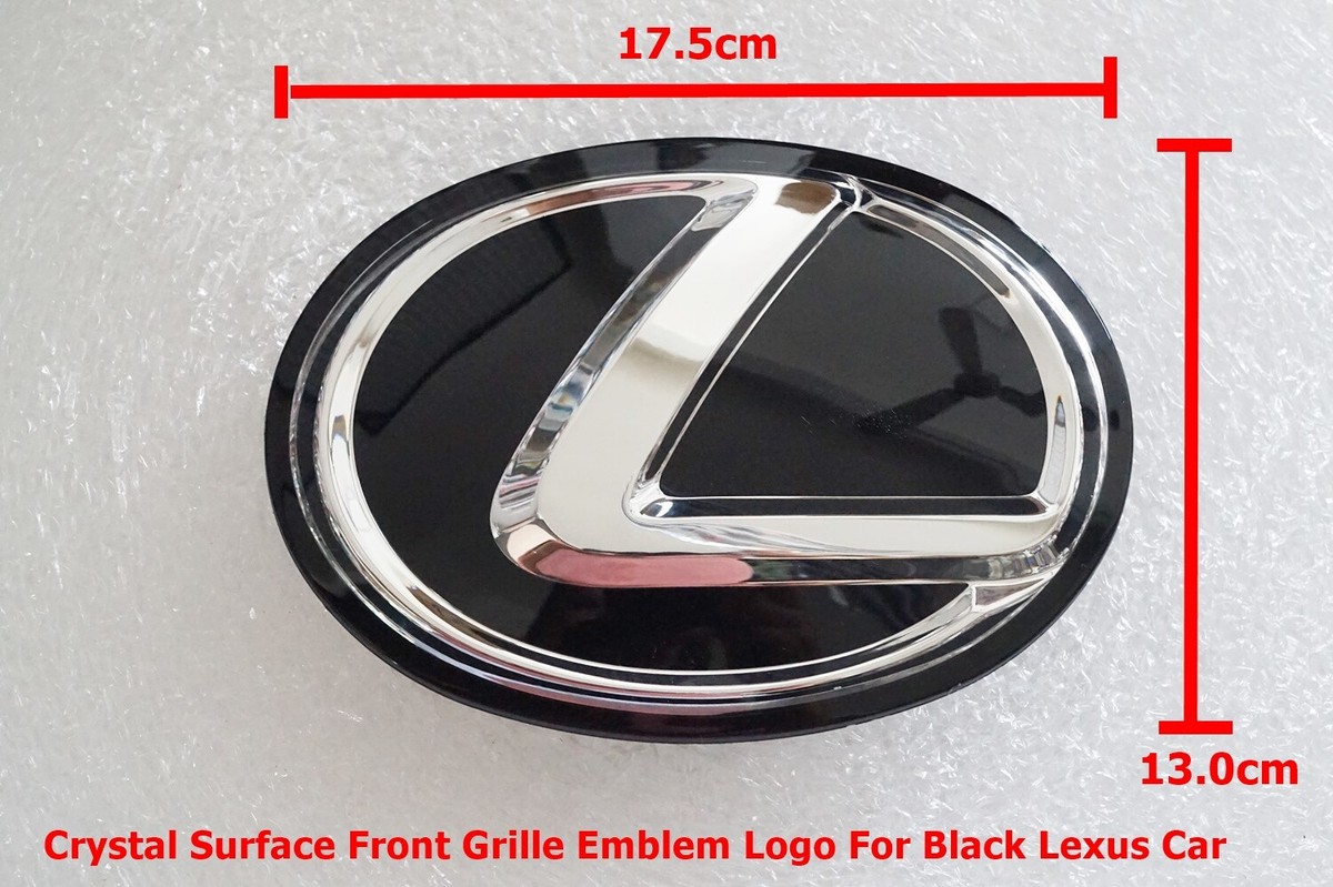 新品 RUFFLOG L/S FRONT LOGO MOCK BLACK Gloss Black Emblem Badge Logo Fits Lexus RCF RC350 RC300