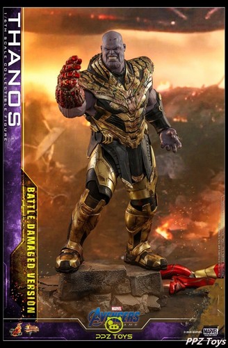 Figuras de acción dañadas 1/6 MMS564 Hot Toys Marvel Avengers EndGame Thanos Battle - Imagen 12 de 17