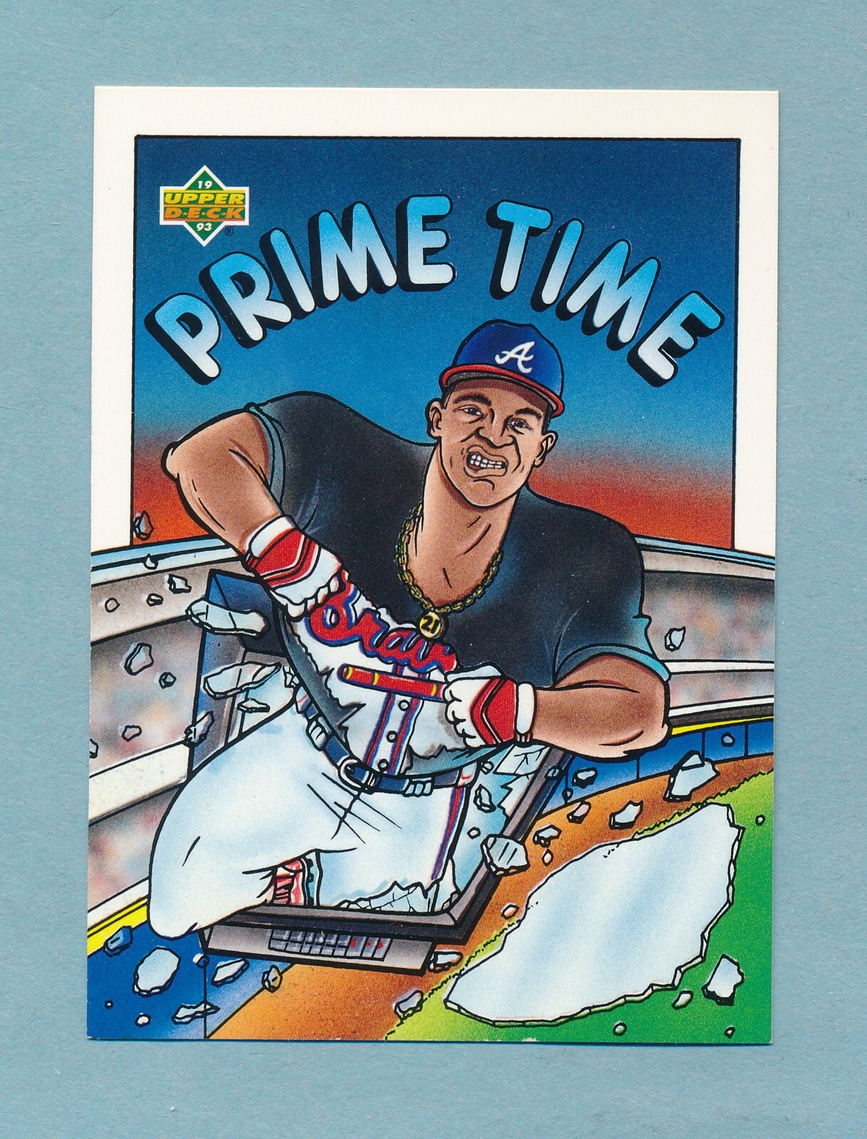 Deion Sanders 1993 Upper Deck Fun Pack #34 Prime Time Atlanta Braves