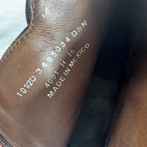 Botas con arnés Frye para hombre talla 10.5D cuero tobillo cremallera anillo occidental - Imagen 12 de 12