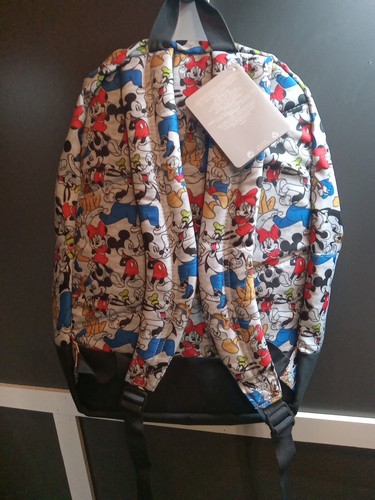 Disney Store Mickey Mouse & Friends Backpack Gray Minnie, Donald, Pluto NEW NWT - Picture 4 of 8