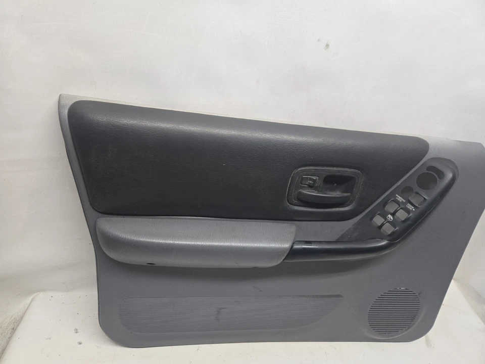 Panel de puerta delantero del conductor OEM Jeep Cherokee XJ 97-01 negro sobre gris niebla Foto 3 de 4