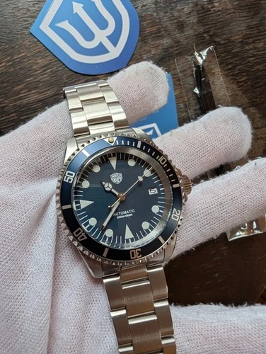 [BNIB] Watch Dives WD79090 40mm Seiko NH35 Vintage Sub Diver Watch Blue