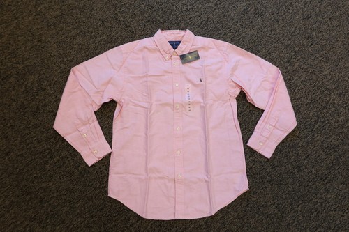 New Ralph Lauren Boys Button Down Shirt / Oxford - Size 18 - PINK