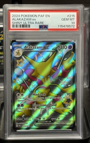2024 Pokemon PAF ENALAKAZAM exSHINY ULTRA RARE A #215 PSA 10