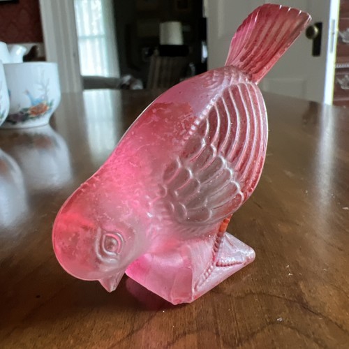 Rare Antique Glass Pink Bird; Wonderful. - Picture 2 of 11