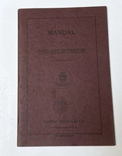 Cadillac Type 57 Manual Of Care and Operation 1919 7th Edition Antique Original